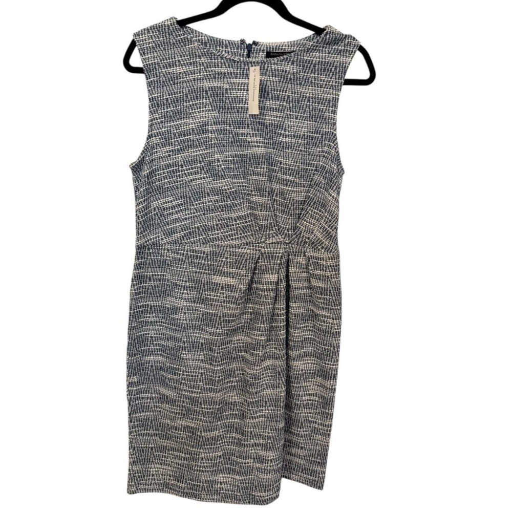 NWT Banana Republic Knit Tweed Twist Front Sleeveless Dress Size 12 Preppy